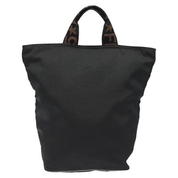 FENDI Hand Bag Nylon Black Gold - Picture 3 of 12